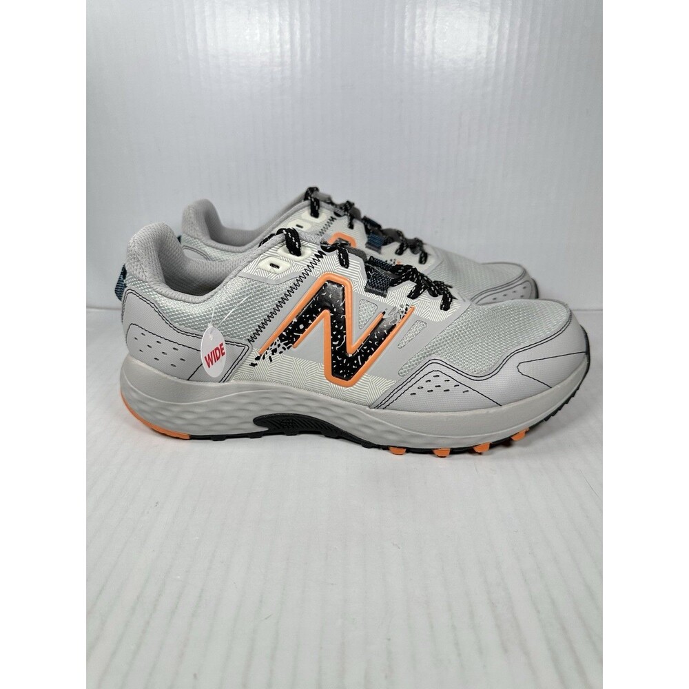 Size 9 New Balance 410V8 Trail Running Shoes 4E XL Gray Orange MT410CA8 Mens